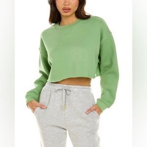 WeWoreWhat cropped sweatshirt solid fair green